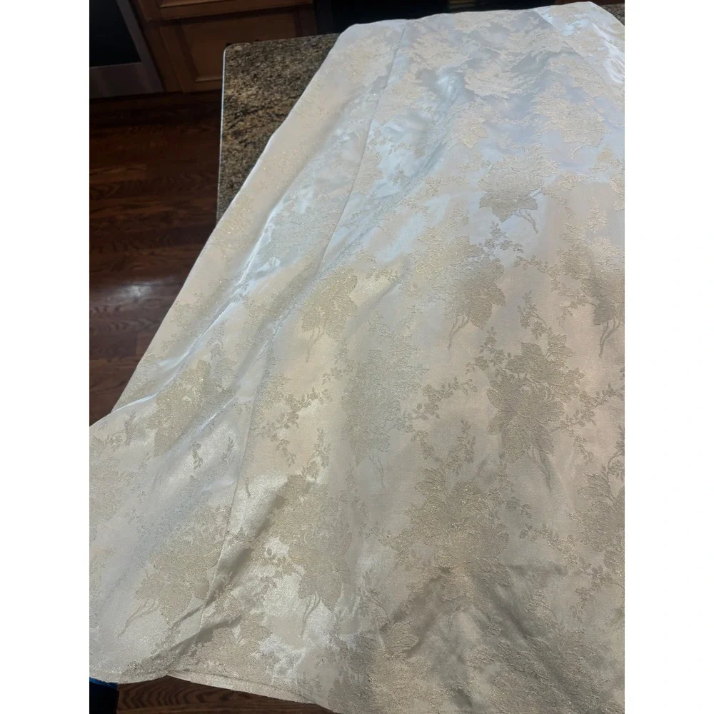 Vtg Gunne Sax Jessica McClintock Wedding Dress Duchess Gown‎ Sparkle Floral 5/6